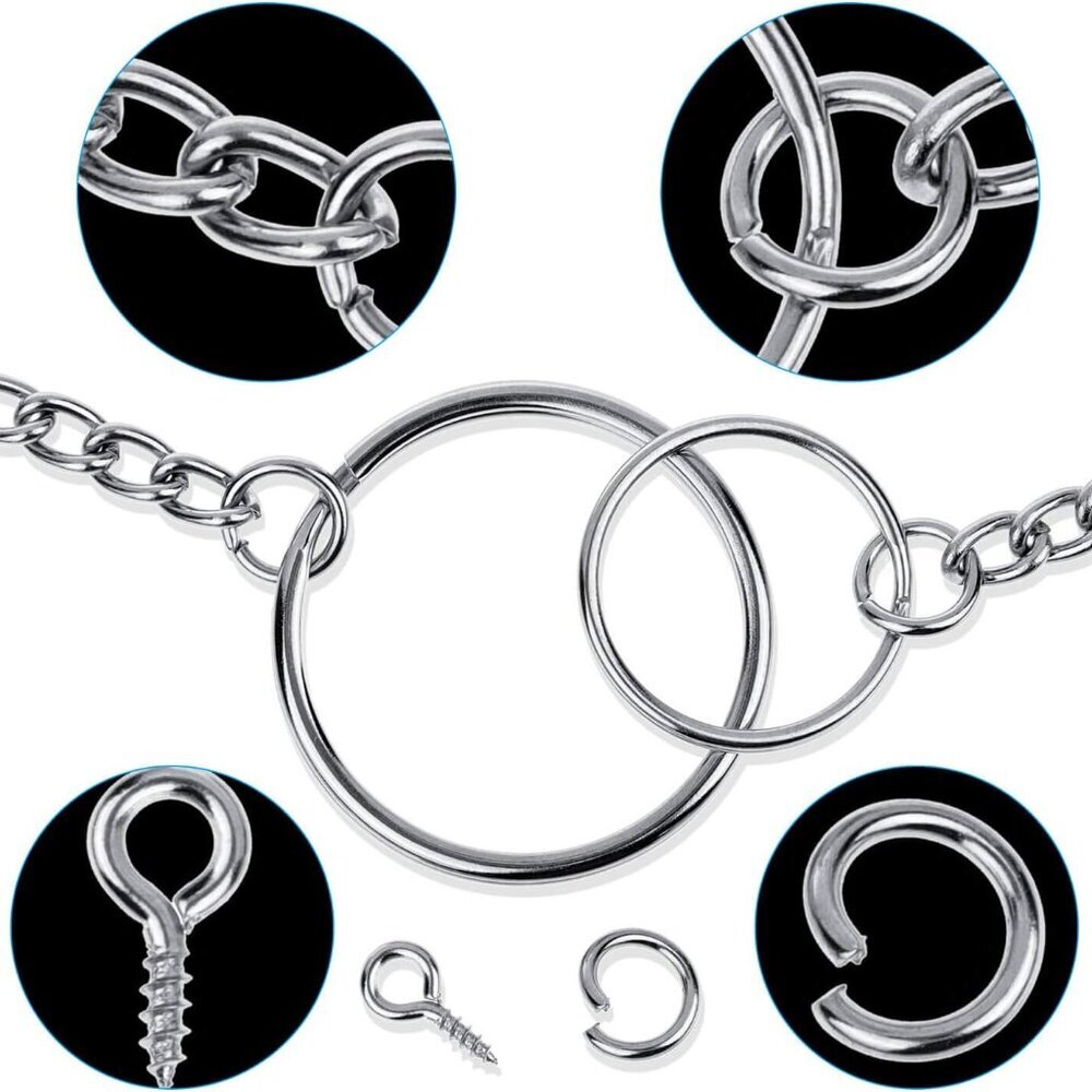 Key Chain Rings, 360Pcs Key Rings Bulk with Jump Rings and Screw Eye Pins - Picture 4 of 7
